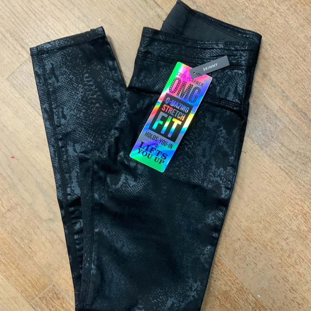 COPY - Coco + Carmen OMG black snake skin pants